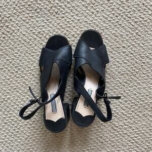 Prada black slingback heels